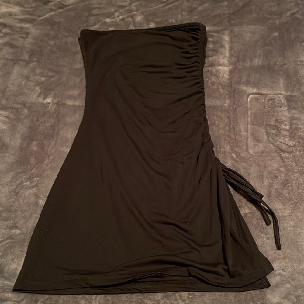 Drawstring mini dress